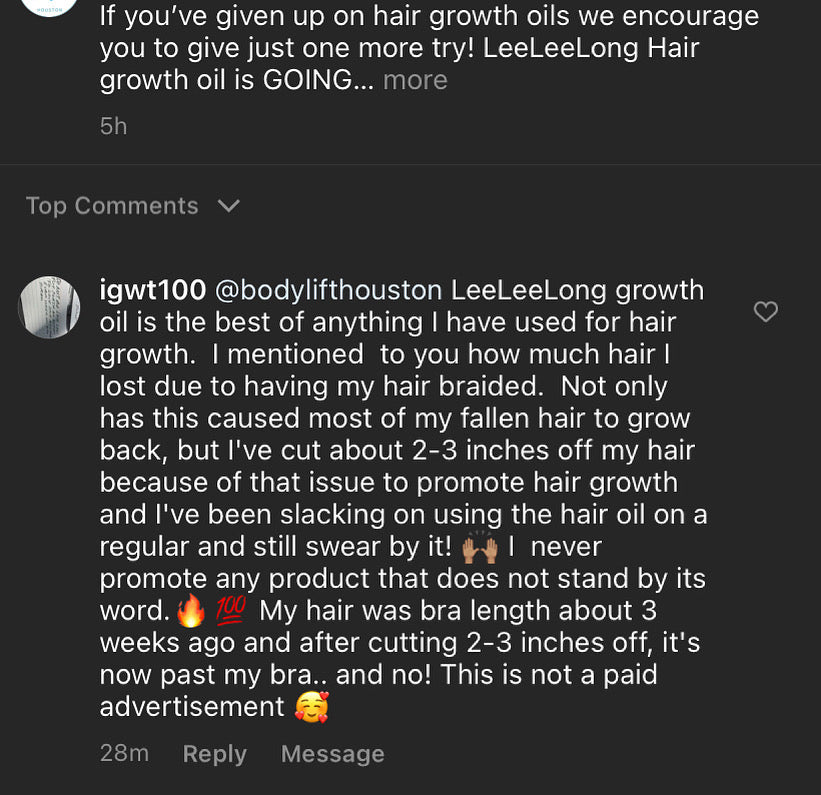 Lee Lee Long Hair Oil